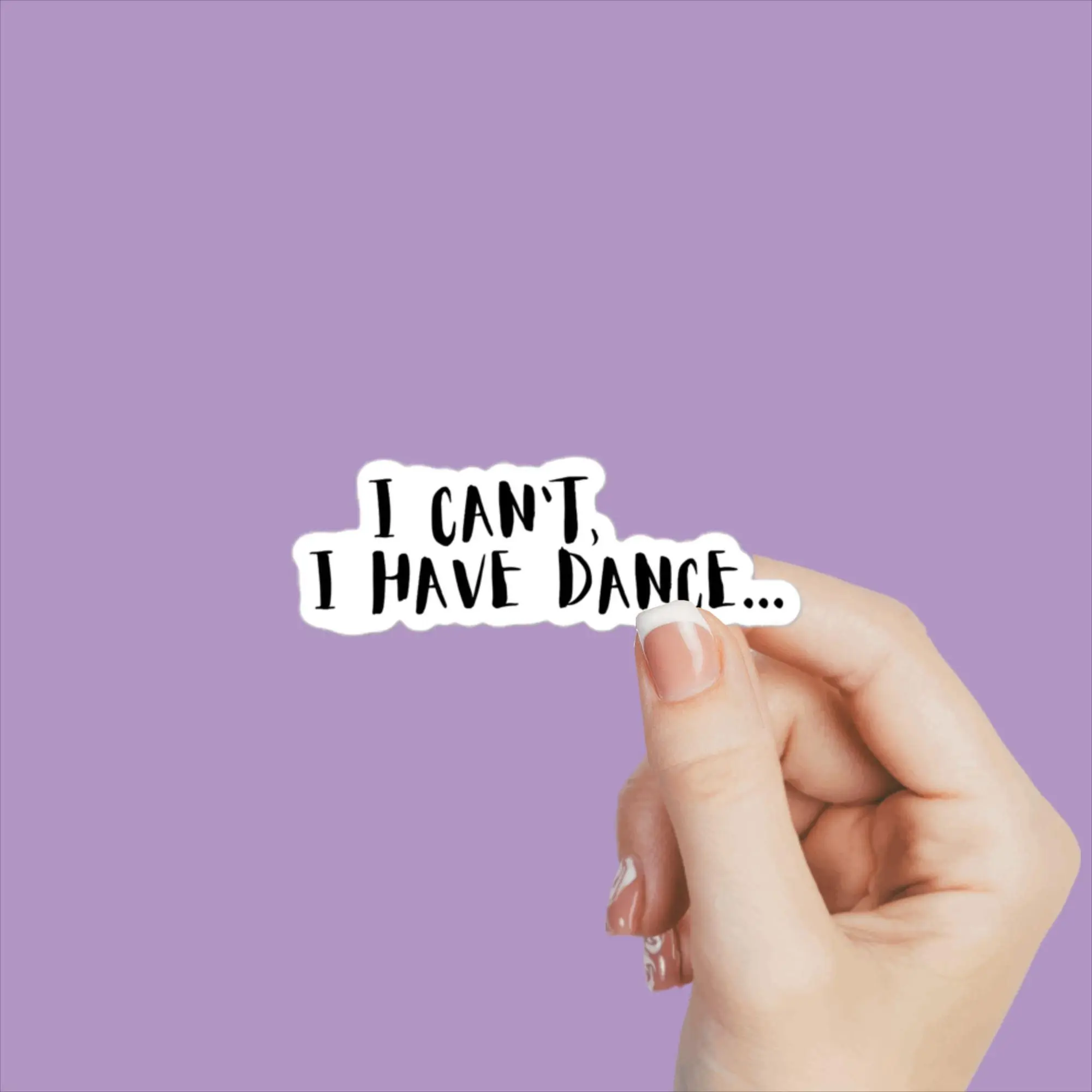 Dance stickers, I can't I have dance, dancer decal, boy dancer sticker, dance kid decal, dance humor, dance decals, fun dance sticker