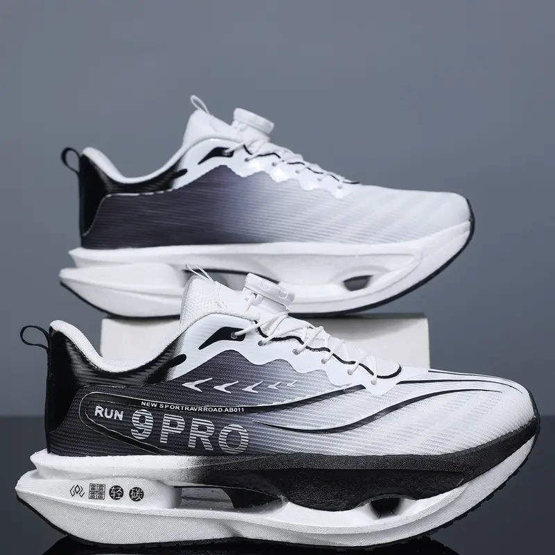Men's Breathable Casual Athletic Sports Training Lightweight Running Sneakers, Unisex Comfortable Low-Top Design, Durable Grip, No-Lace, Suitable for All Seasons, Running Style Shoes