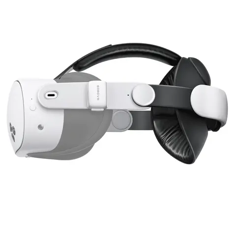 BOBOVR VR Head Strap for Meta Quest 3/3S Rear-Balance Comfort Strap for Gaming & Home Use, Adjustable rear counterweight with two detachable 35g weights, reinforced joints, cable clips, stable fit
