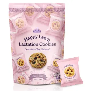 Lactation Cookies,Chocolate Chip Oatmeal, Made in USA,Natural Ingredients,No Preservatives,16 Individually Wrapped Cookies, Soft and Chewy,Whole Rolled Oats,Brewers Yeast,Sunflower Lecithin,Flaxseed Meal,Improve Breast Milk Production, 12 ounces