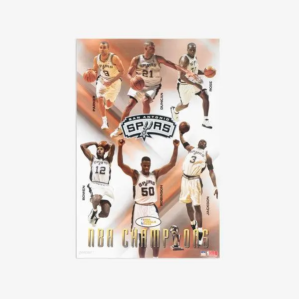 San Antonio Spurs 2003 Champs Vintage Poster - POSTER NO FRAME