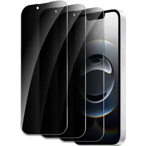 Screen Protector for  16e/14/13/13 Pro, Shatterproof Tempered Glass Accessories, Anti Spy Tempered Glass Film, Case Friendly Ultra Resistant 9H Hardness Anti-Glare  Black -3 Pack