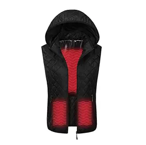 Heated Vest for Girls with Rechargeable Battery Pack Included - 7v Smart Warming Hooded Vest