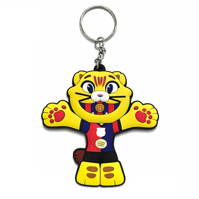 FCB Cat Mascot Keychain | Blue and Red Shirt