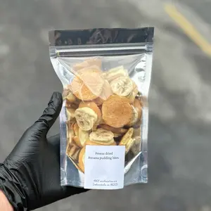 Freeze Dried Banana Pudding Bites - Snack Product Image Description