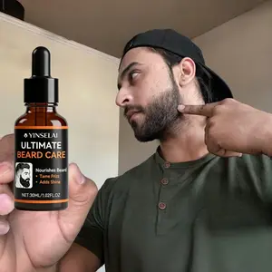 Men's Beard Care Essential Oil, Nourishing, Smooth, Glossy, Men's Beauty Care Essence, 30ML, Hair Care, Beard, Chest, Legs, Face, All Skin Types, Perfect Gift