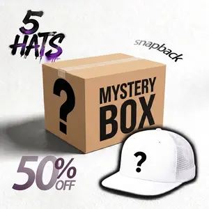 Mystery Hat Box 5-Piece Pack - Five randomly selected flat-brimmed trucker hats - Mystery Box Challenge