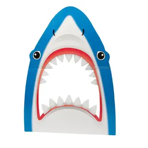 26" x 36" Blue Shark Mouth Photo Prop Cardboard Cutout
