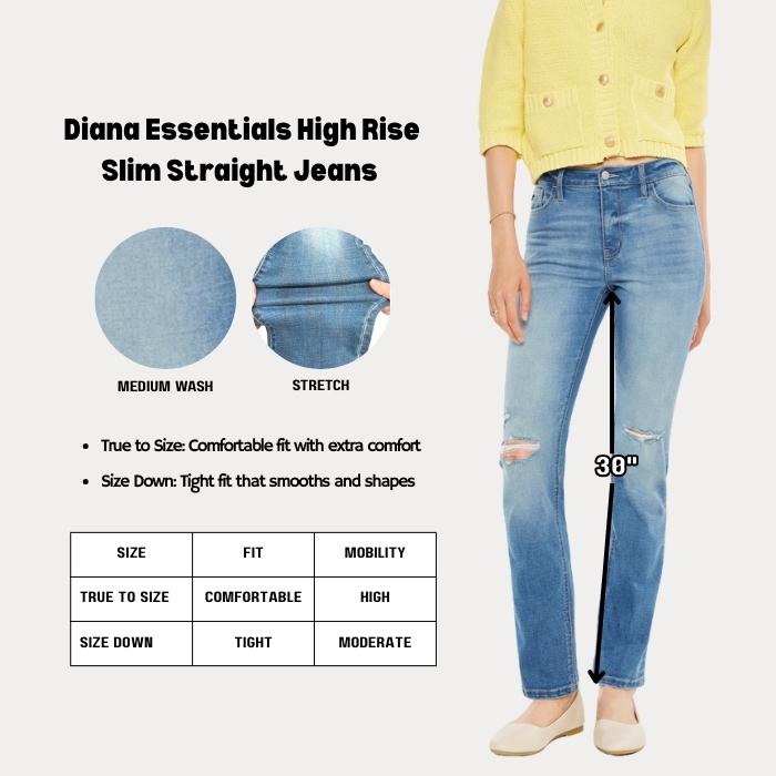 KANCAN - Diana Essentials Women's High Rise Slim Straight Comfy and Structured Jeans