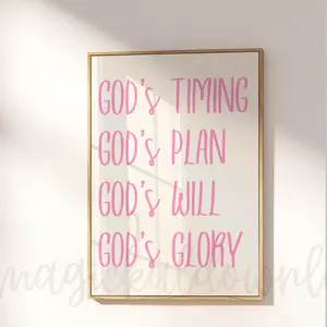 Preppy Pink Christian Printable  Art, Bible Verse Scripture Dorm Room  Art, Pink  Decor, Poster for home.Art prints unframed . wall Artwork Decoration