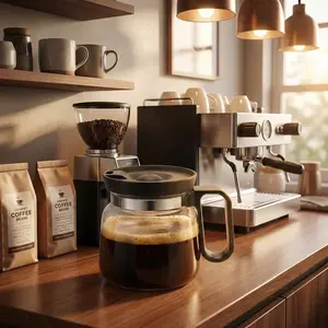 Coffee Mug with Lid 16oz Glass Creative Cup, Coffee Lovers' Top Choice, Dimensions: 4.9inches tall, 3.8 inches wide, Includes Coaster, Ergonomic Handle Design,MothersDay gift, a little surprise for your loved one