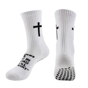 Professional Thickened Towel Bottom Mid-Calf Football Socks for Men and Women, Anti-Slip Sweat-Absorbent Sports Training Socks, Grip Socks