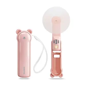 Handheld Mini Fan  USB Rechargeable Small Pocket Fan with Power Bank, Flashlight & Portable Travel/Summer/Concerts Fan for Women - Protection, Compact, Christmas