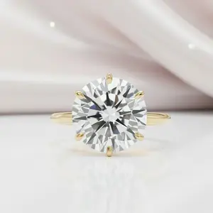 10ct Diamond Option Solitaire Six Prong Engagement Ring