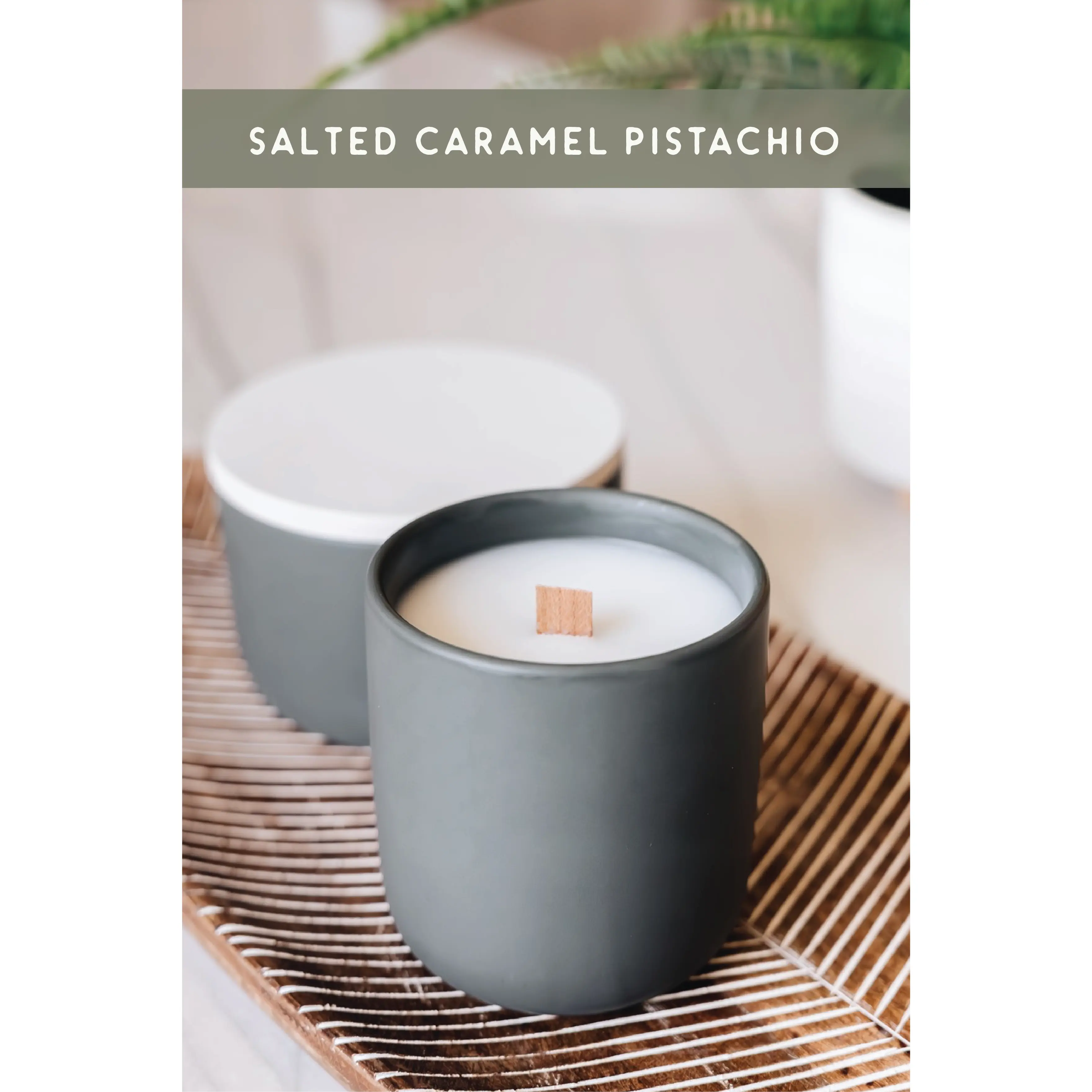 Salted Caramel  Pistachio Candle