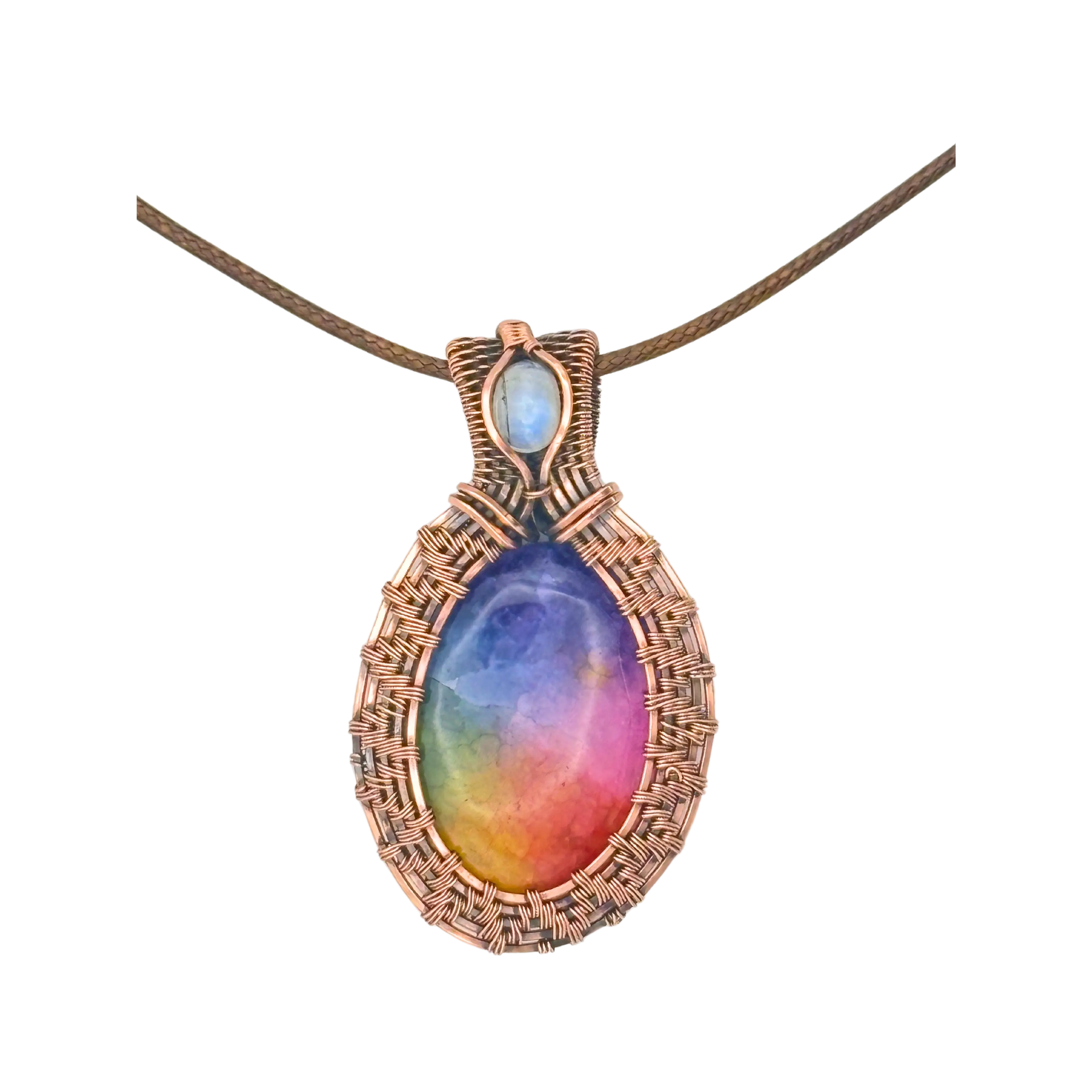 Rainbow Quartz Moonstone Necklace