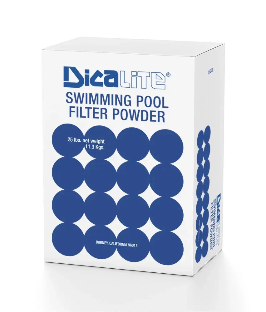 Dicalite Swimming Pool Diatomaceous Earth DE Filter Powder Media Diatomite 25 lbs Natural Filter Grade DE Pool Sanitizer Above In Ground Pools High Grade Fine Powder Crystal Clear Water