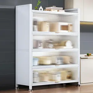 Joybos Heavy Duty Metal Multifunctional Kitchen Cabinet Storage Racks Organiser Shelf Installation Steel Durable Wardrobe Storage Holders Translucent