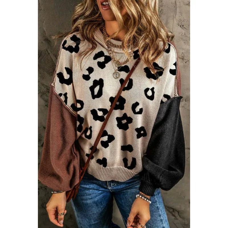 Leopard Knit Sweater