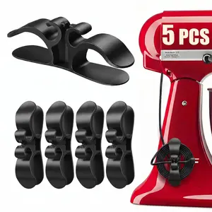 5PCS Upgraded c for Appliances, Kitchen Appliance Cord Organizer Stick On, Appliance Cord Wrappers, Cord Holder, Cord Winder for Air Fryer, Blender, Coffee Maker, Pressure Cooker, Toaster