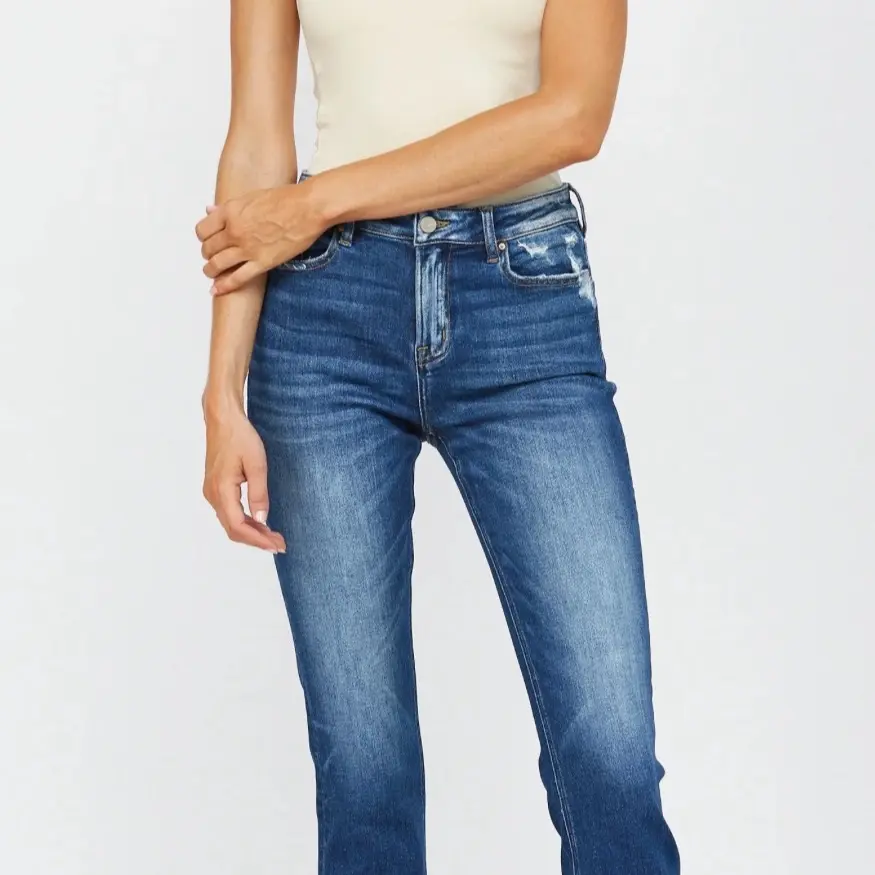 Mica Denim Mid Rise Straight Leg w/cuff