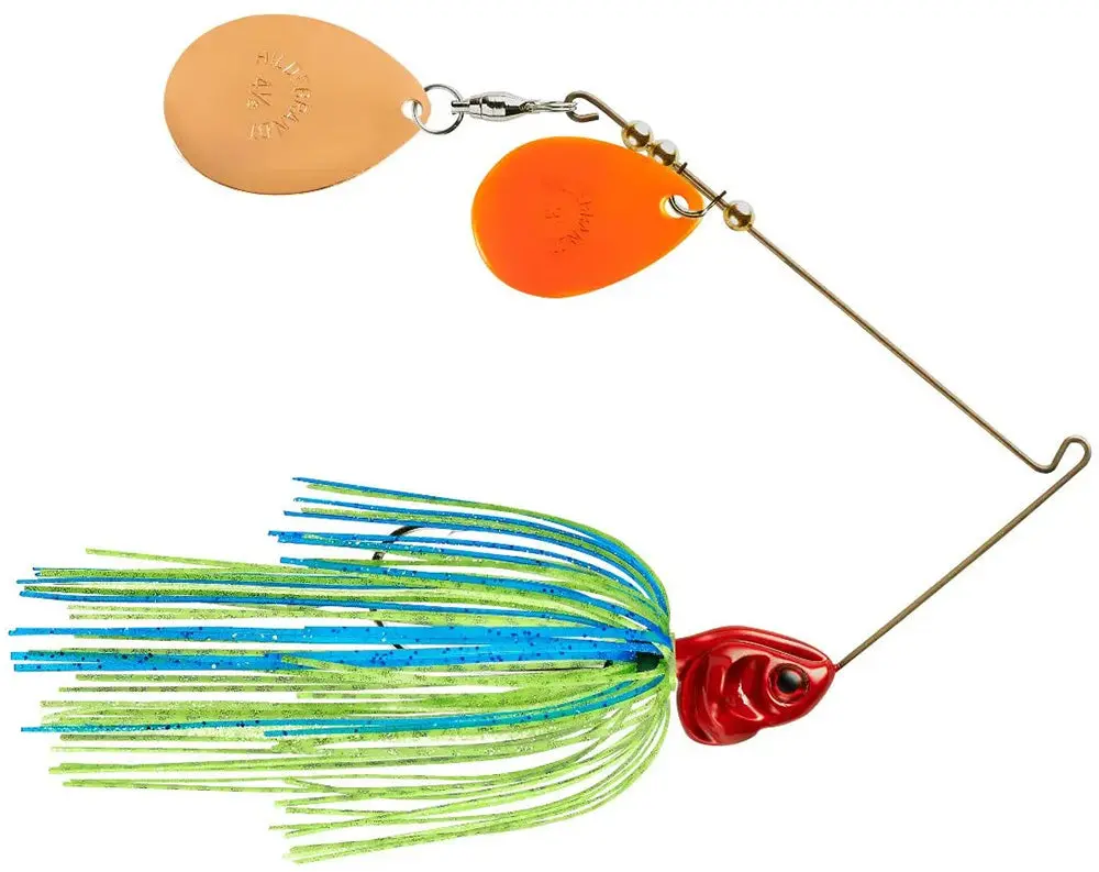 Covert Series Double Colorado Spinnerbait, 1/2 oz Tournament Bass Fishing Lures with Stainless Steel Wire & Mustad Hook for Slow Retrieves