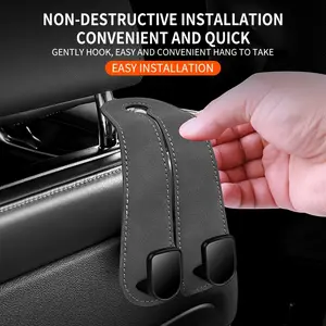 Car Headrest Hook, Seat Back Storage Hook, Wallet and Bag Holder, Faux Fur Car Accessory, Durable and Stylish Design, Car Organization Supplies