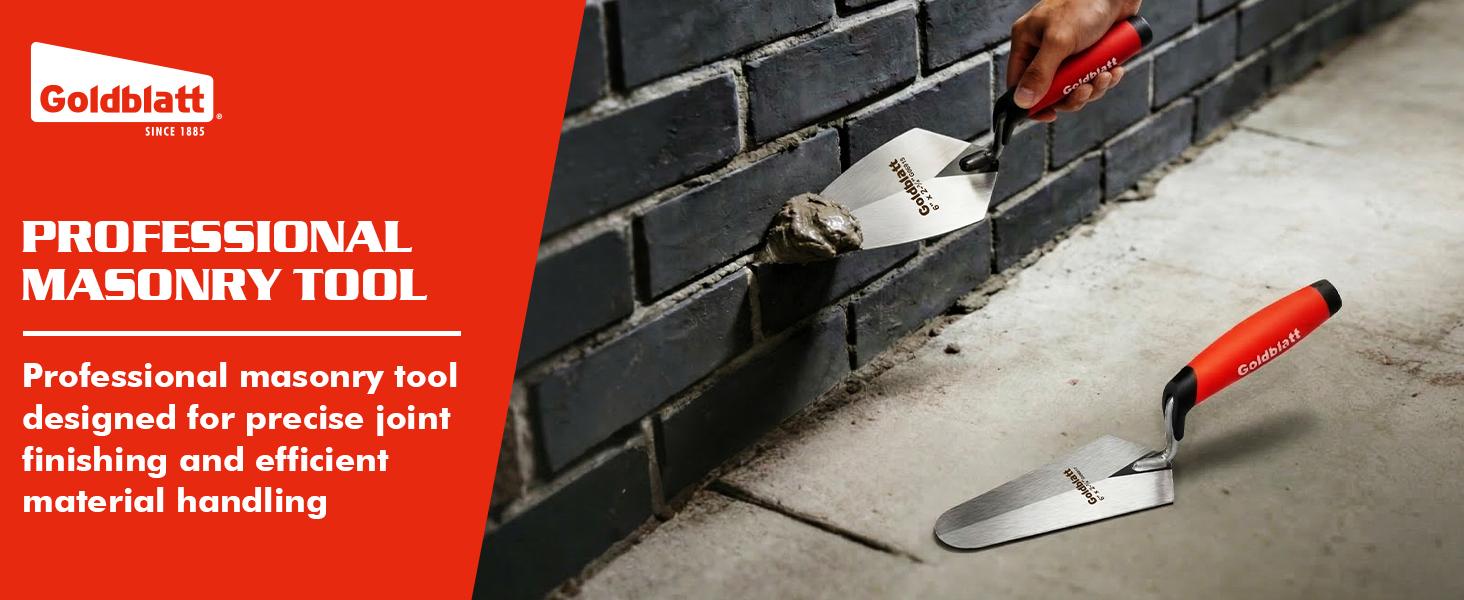 #backtoschool Goldblatt 6 Inch 2 Piece Welded Masonry Trowel Set, 1 Pointing and 1 Gauging Trowel, 6x2-3/4 Inches, Premium Carbon Steel Blade, Ergonomic Handle for Brick, Mortar, Cement, and Masonry Work #backtoschool Goldblatt 6 Inch 2 Piece Welded Masonry Trowel Set, 1 Pointing and 1 Gauging Trowel, 6x2-3/4 Inches, Premium Carbon Steel Blade, Ergonomic Handle for Brick, Mortar, Cement, and Masonry Work