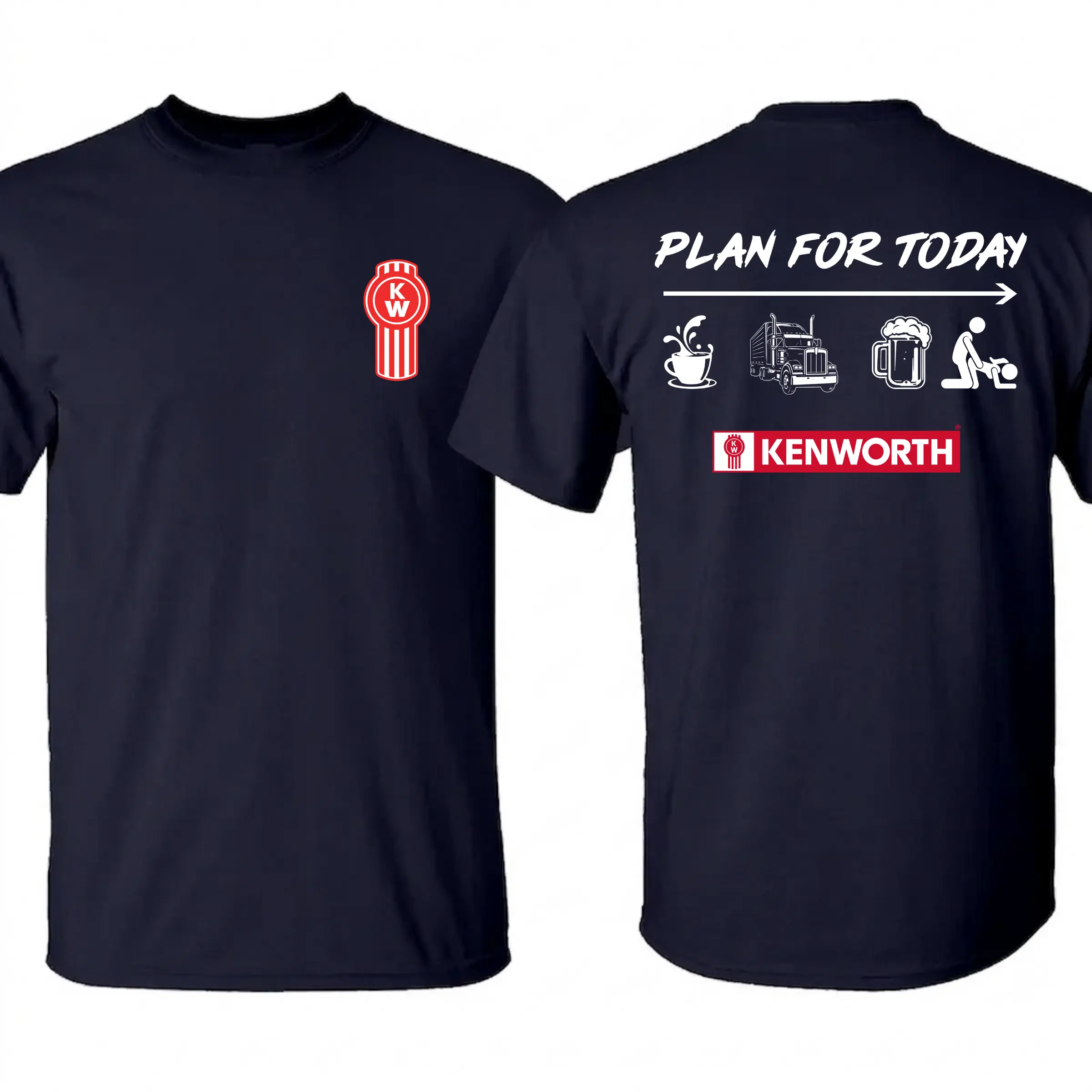 Kenworth T-Shirt, Plan for Today with Classic Kenworth Logo, Premium Cotton Fabric, Unisex Fit for Men and Women, Perfect Gift for Proud Truck Drivers