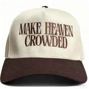Make Heaven Crowded Christian Hat – Vintage Trucker Faith Cap for Men Women, Adjustable Snapback Baseball Hat, Religious Gift for Christian Friends, Bachelorette Parties, Bride, Holidays & Church Activities,Delivered before Christmas.