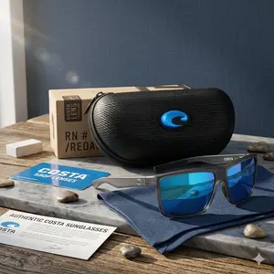 ( gift box )Costa Men's Polarized Sunglasses Blue Mirror Lens UV400 Protection | Fishing Boating Driving Outdoor Eyewear
