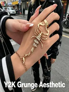 Vintage Metal Scorpion Ring, Bold Statement Jewelry, Micro-Set Design, Unisex Accessory, Trendy Cross-Border Fashion Item