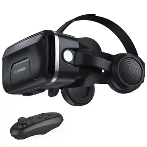 Shinecon VR Glasses Viar 3D Virtual Reality Headset Helmet Devices Goggles Lenses For Smartphones Smart Mobile Cell Phone Game Controller Movie gaming film Suitable for 4.7-6.0 Inch Phones Wearable Devices