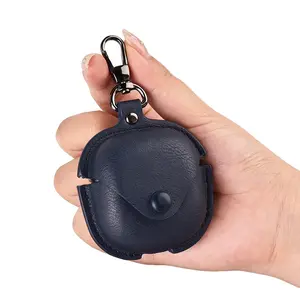 Protective Case for Galaxy Buds 4/4 Pro, Business Vintage Design, PU Leather Material, Comfortable Thick Protection, Top Hook Setting, Headphone Accessories