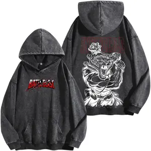 Battle Beast Thokk Invincible Graphic Washed Hoodie Vintage Washed Shirt Unisex Streetwear Anime Shirt Thokk Warrior Design Invincible Comic T Shirt Gift for Fans