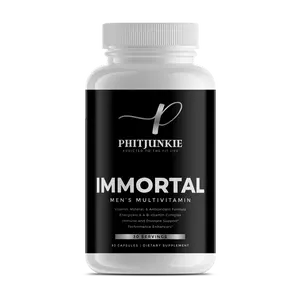 PHITJUNKIE Immortal Men's Multivitamin - Healthcare Supplement for Cardiovascular & Metabolic Health - 10 Servings - Made in USA - GMP Certified