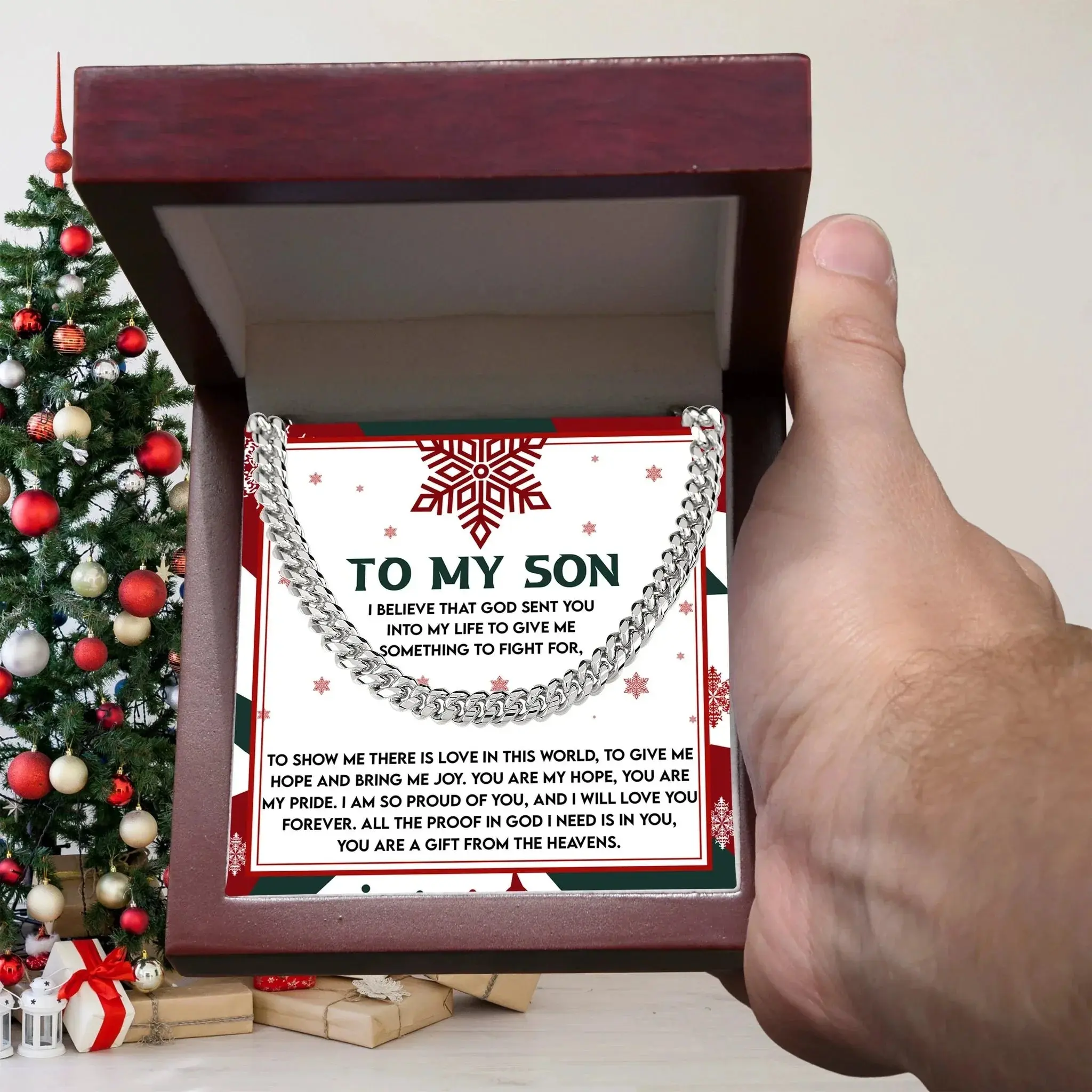 Gift for Son - To Fight For - Cuban Link Chain Necklace