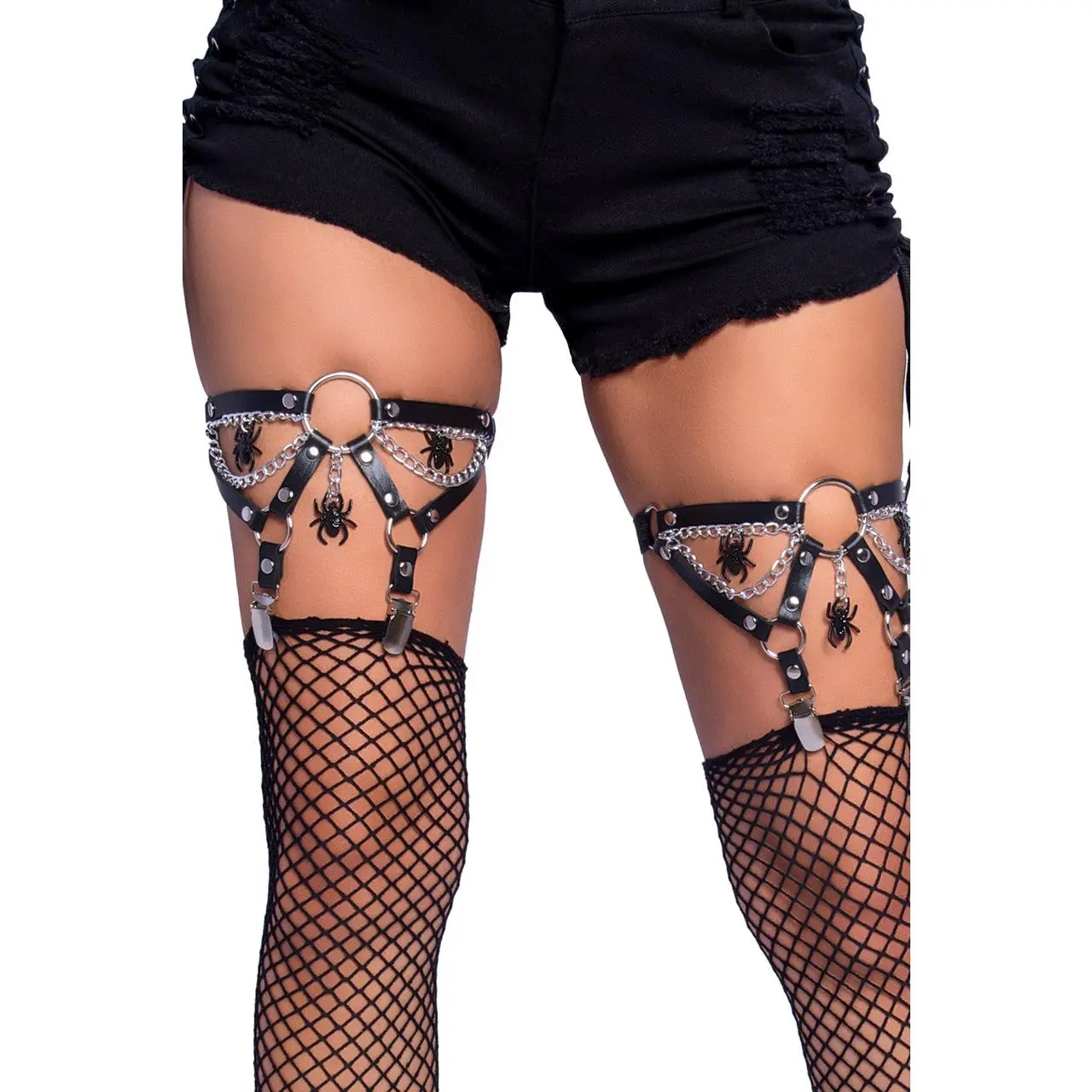 Chains and Spiders Leg Garters