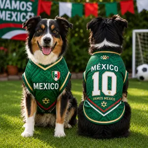 Personalized Mexico Pet Soccer Jersey, Custom Dog Football Shirt, Mexico Dog Jersey with Name & Number Gift