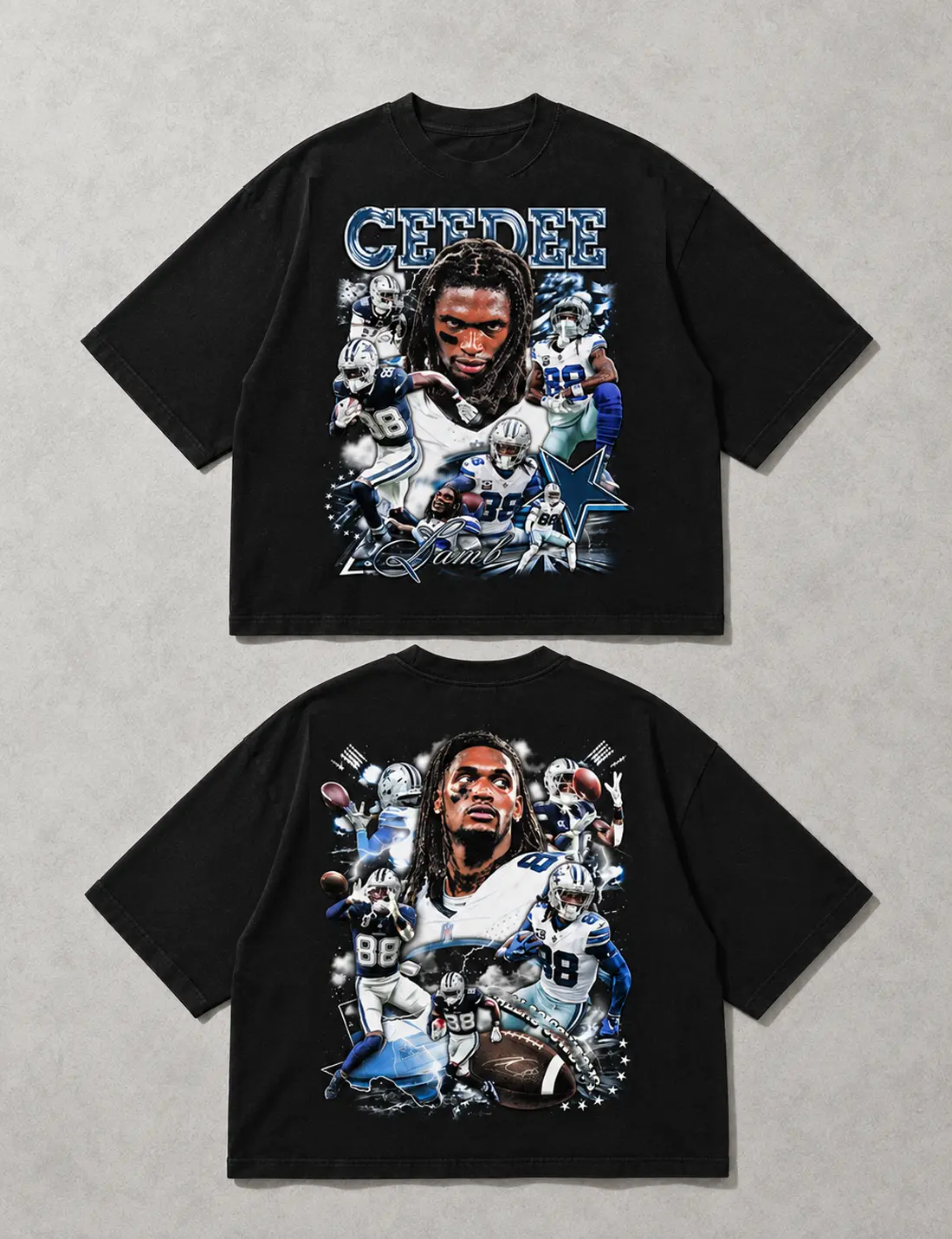 CeeDee Lamb Star T-Shirt, Youth & Adult High Quality T Shirt, Classic 90s Dallas Football Graphic Tees, Gift For Fan Cowboy Football, Vintage Bootleg, Gift For Kid Men Woman