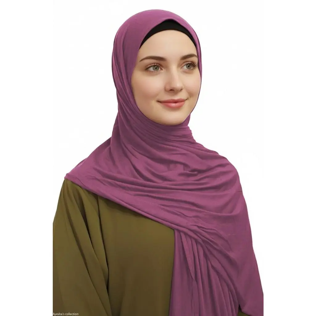 Premium Quality Cotton Jersey Hijab / Shawl | Deep Lilac