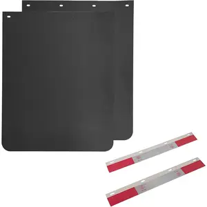 24"x30" Black Polymer Mud Flaps and 24"x3" Mud Flap Reflector Reflective Tape Fit for Semi , 2 Pack 24"x30" Black Polymer Mud Flaps and 24"x3" Mud Flap Reflector Reflective Tape Fit for Semi , 2 Pack