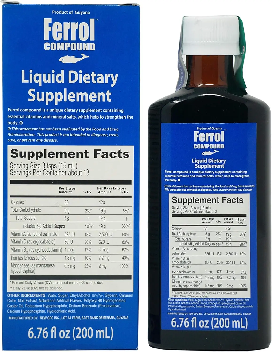 Ferrol Compound-Liquid Dietary Supplement 6.76 fl oz (200ml)