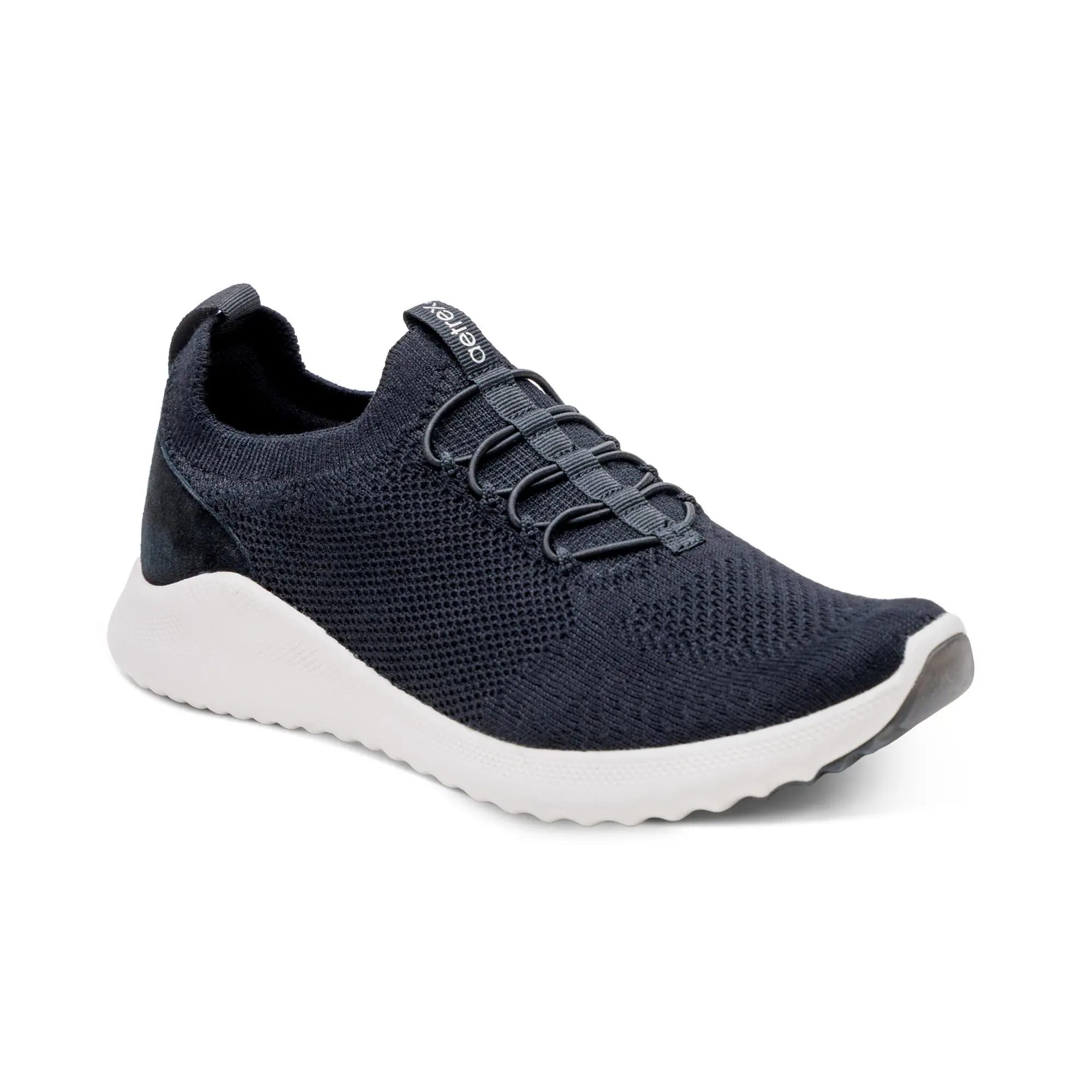 Aetrex Kinsley Arch Support Sneaker - Black | Women's Orthotic Sneakers with Arch Support for All-Day Comfort, Casual Sneakers, Bungee Upper
