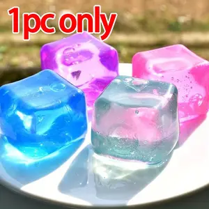 Maltose Ice Cube Squeeze Toy, Transparent Ice Block Stress Relief, Unisex Fun Plaything, No Battery Required, Ca Prop 65 Compliant, Squishies
