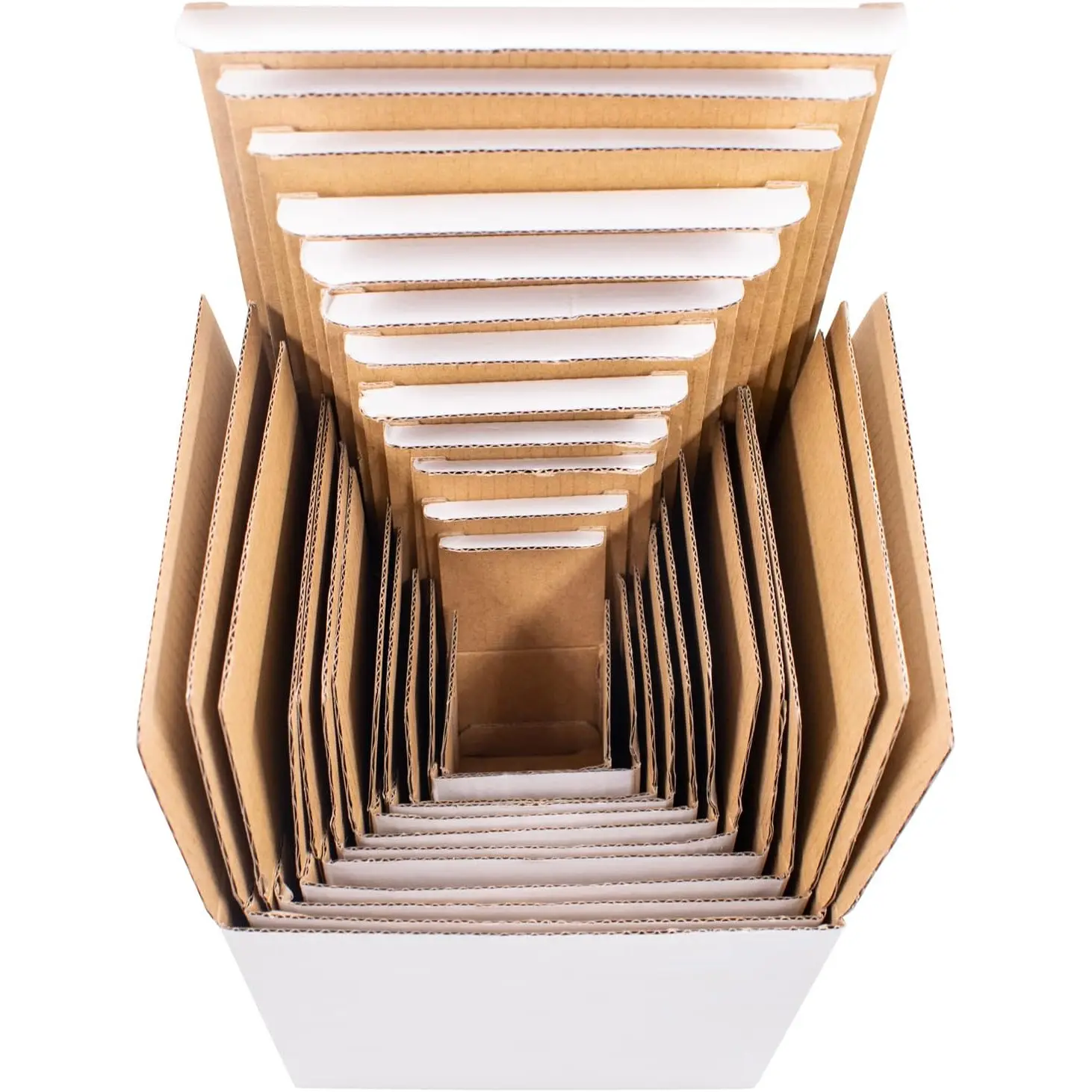 Prank Gift Boxes Nesting Gift Boxes Surprise Box White Carton Square Prank Box Funny Gag Gift for Weddings Anniversaries Birthday Packaging Presents 12 Nesting Cartons (1.9-6.3 Inch)