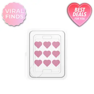 RIKI Loves RIKI Heart-Shaped Microneedle Acne Patch - 9 Count, Lightweight, Soothing, Deep Penetration, Breathable Anytime Acne Treatment Skincare Solution