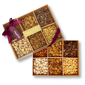 Thoughtfully Gourmet Nut Collection Gift Basket, Premium Assorted Nuts Snack Gift for Birthday, Holiday, Housewarming, Corporate or Sympathy Gifts, Healthy Treat for Men and Women