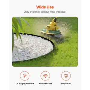 Fathersdaygift VEVOR Landscape Edging, 100 ftx 1.5 in Plastic Garden Border Edging with 120 Spikes, No Dig, Flexible Lawn Edgings Roll, UV-Resistant Mini Fence Borders Pathway Edgings for Flower Beds Yard Paverdealsforyoudays