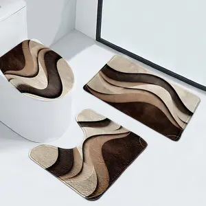 Luxurious Faux Wool Bath Set, Warm & Cozy Bathroom Essentials, Stylish Design for Modern Spaces, Enhance Comfort & Relaxation, Soft Bathroom Mat